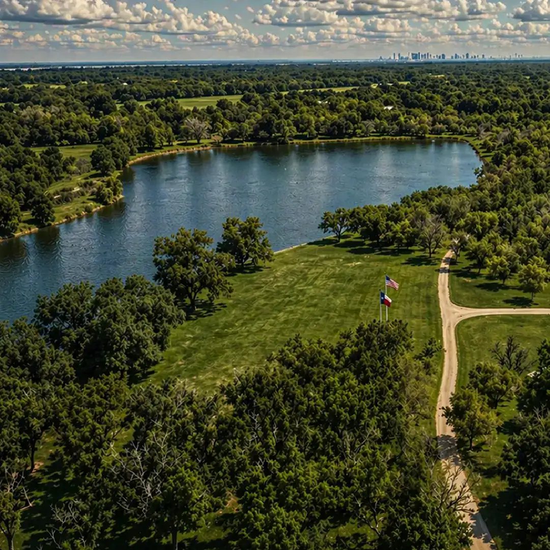 166 acre wedding venue near houston texas landscape view