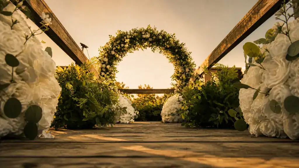 outdoor wedding venue near houston shoreline setting